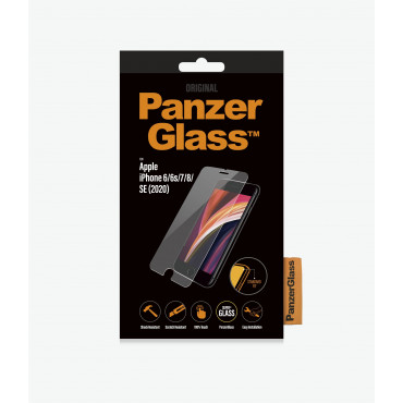 PanzerGlass Screen Protector, Iphone 6/6s/7/8/SE (2020), Glass, Crystal Clear, Rounded edges
