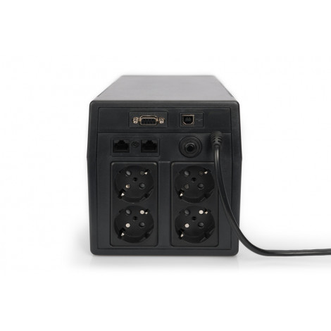 Digitus Line-Interactive UPS DN-170075, 1500VA, 900W, 2x 12V/9Ah battery, 4x CEE 7/7 outlet, 2x RJ45, 1x USB 2.0 type B, 1x RS23